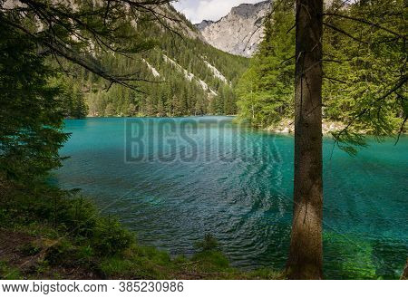 Tragoess, Styria, Austria . A Beautiful Lake Called Green Lake, Gruner See.