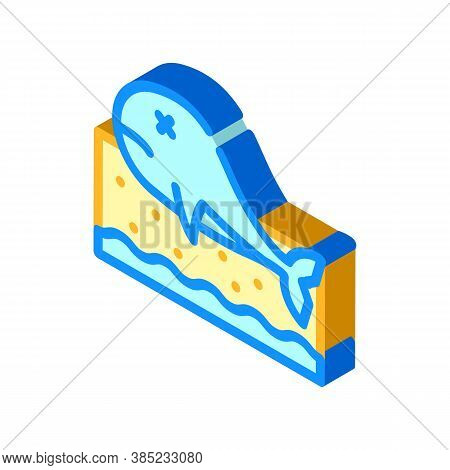 Fish Death Isometric Icon Vector Symbol Illustration