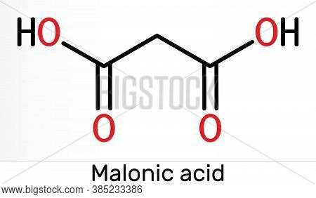 Malonic Acid, Dicarboxylic, Propanedioic Acid Molecule. The Ionized Form Its Ester And Salt, Are Kno