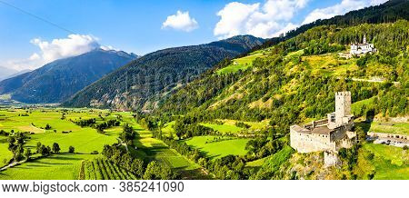 Furstenburg Castle And Marienberg Abbey In Burgeis - South Tyrol, Italy