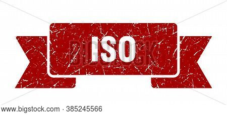 Iso Ribbon Sign. Iso Vintage Retro Band.