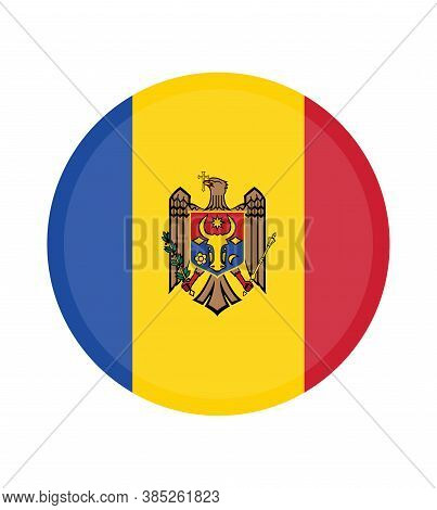 National Moldova Flag, Official Colors And Proportion Correctly. National Moldova Flag. Vector Illus