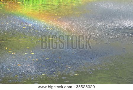 Arc en ciel pluie