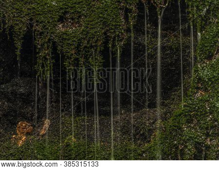 Waterfall Near Kouty Nad Desnou Village In Summer Day