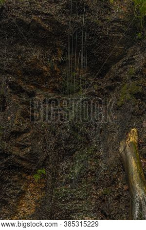 Waterfall Near Kouty Nad Desnou Village In Summer Day