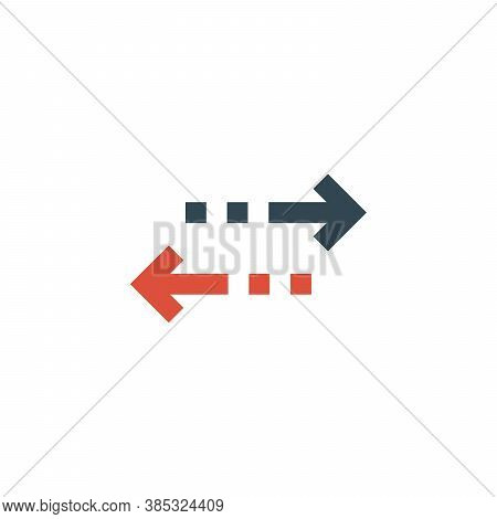 Arrows In Opposite Directions. Stratch Or Move Icon. Stock Vector Illustration Isolated On White Bac