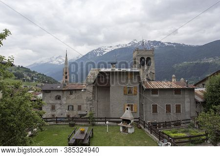 Bormio, Italy - May 30, 2020: Street View In Bormio Town