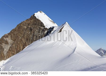 A View Of Lyskamm While Hiking Monte Rosa
