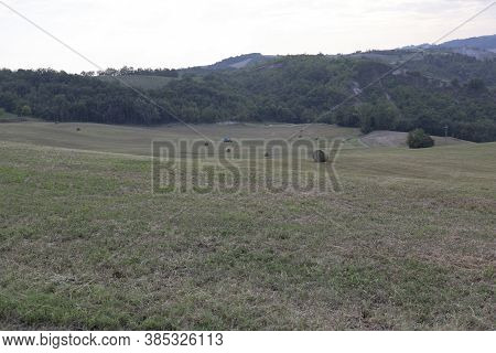 Fields Along Via Francigena In Borgo Taro Area