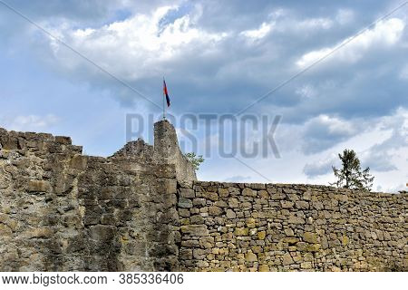 An Old Historic Ruin In A Forest In Liechtenstein 24.4.2020