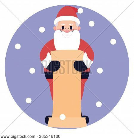 Isolated Santa Clauss Read Christmas Time Season Icon- Vector