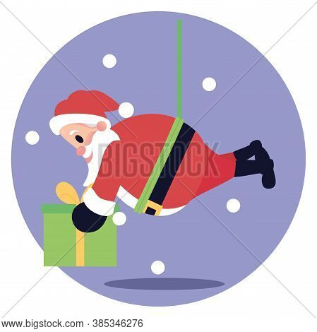 Isolated Santa Clauss Gifts Christmas Time Season Icon- Vector
