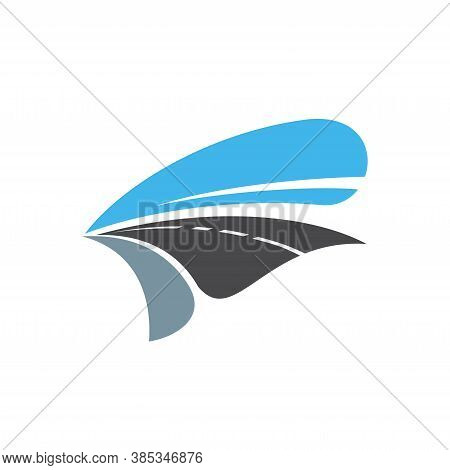 Road, Pathway, Highway Isolated Vector Icon. City Highway Road Disappearing Into The Distance, Trave