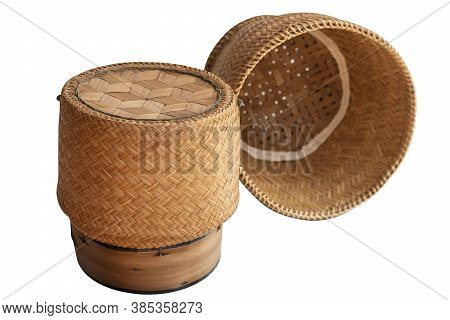 The Glutinous Rice Box Is Made From Bamboo As A Container For Putting Glutinous Rice Steamed Separat