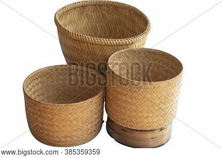 Glutinous Rice Box Made From Bamboo Is A Container For Steamed Glutinous Rice