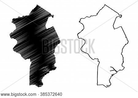 Duque De Caxias City (federative Republic Of Brazil, Rio De Janeiro State) Map Vector Illustration, 