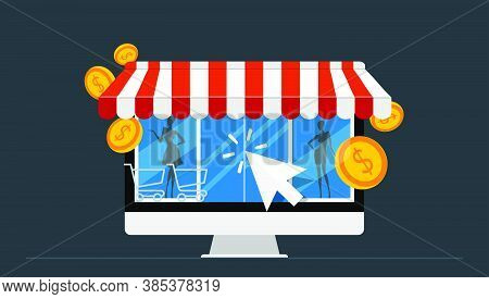 Vector Illustration For Blog Or Social Networks. Internet Marketing.