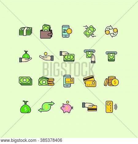 Set Of Vector Business, Finance And Money Icons