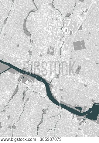 Map Of The City Of Austin, Texas, Usa