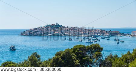 Panoramic Shot Primosten Town. Primosten. Croatia, Europe.