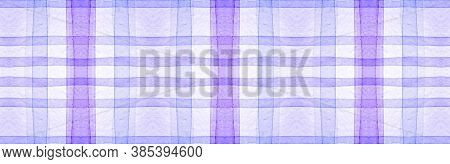 White Flannel Checks. Watercolor Picnic Blanket. Fashion Gingham Background. Seamless Flannel Checks