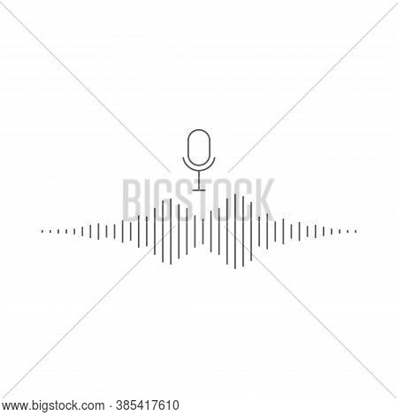 Record Sound Logo Set Line Modern Color Style Isolated On White Background For Use Music Store, Soun