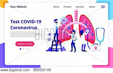 Pulmonology Concept, Doctors Check Human Lungs For Infections Or Problems By Covid-19 Corona Virus. 