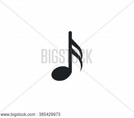 Audio, Music Note, Notes Icon. Vector Illustration, Flat Design.