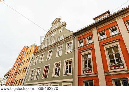 Traditional Houses With Gable In The Old Town Of Stralsund