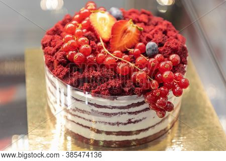 One Big Mix Red Berry Cake In Patisserie