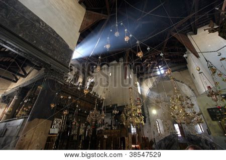 BETHLEHEM - oktober 05: The Basilica Fødselskirken er en af Betlehems store turist attraktioner
