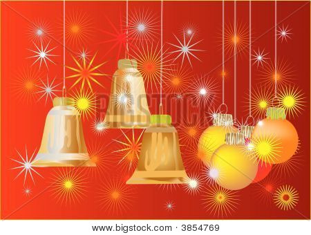Kerstballen met bellen en Corolful sterren