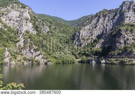 Ladscape Of Krichim Reservoir At Rhodopes Mountain, Bulgaria