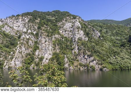 Ladscape Of Krichim Reservoir At Rhodopes Mountain, Bulgaria