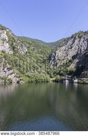 Ladscape Of Krichim Reservoir At Rhodopes Mountain, Bulgaria