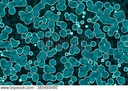 Cute Artistic Light Blue Vivid Bio Luminescent Lights Pattern Cg Texture Or Background Illustration