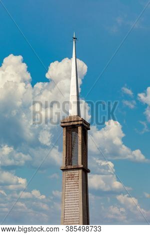 gothic tower with the cardinal points in top