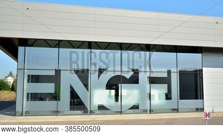 Warsaw, Poland. 15 Septemberr 2020. Sign Engel. Company Signboard Engel