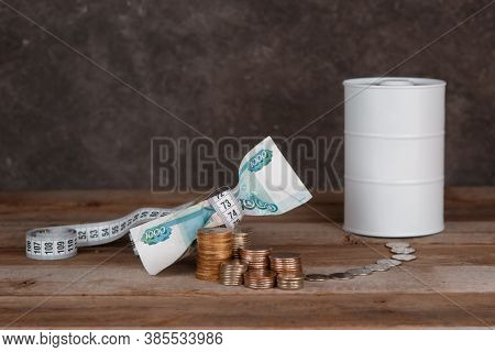 Financial Crisis Of Oil. Currency Decline And Deterioration In Living Standards