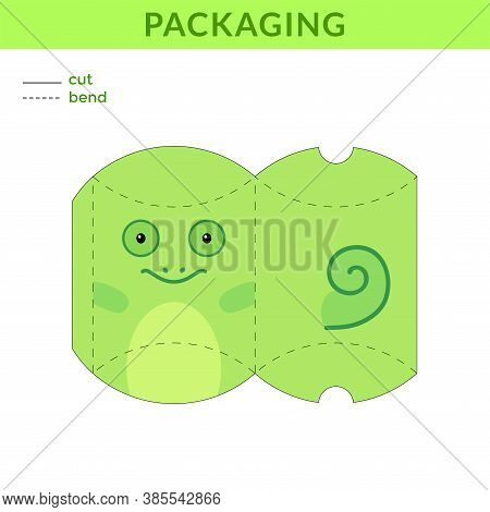 Adorable Diy Party Favor Box For Birthdays, Baby Showers With Chameleon For Sweets, Candies, Small P
