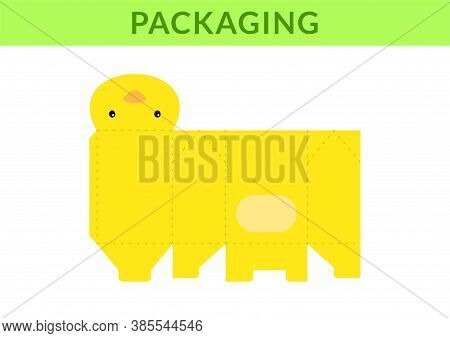 Diy Party Favor Box For Birthdays, Baby Showers With Cute Chick For Sweets, Candies, Small Presents,