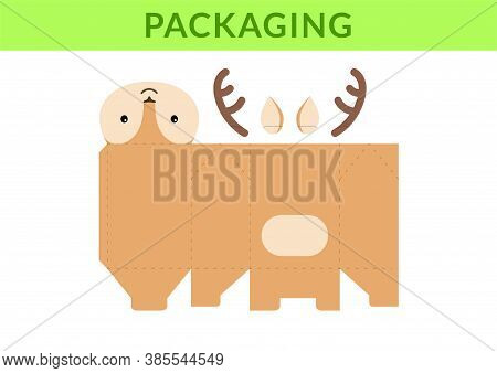 Adorable Diy Party Favor Box For Birthdays, Baby Showers With Cute Deer For Sweets, Candies, Small P