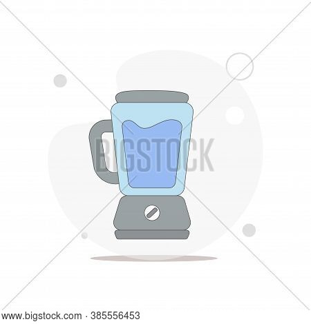 Blender Vector Flat Illustration On White Background