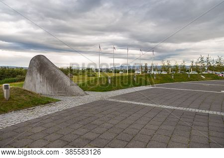 Reykjavik, Iceland- 27 August 2015: View Of Perlan, Hot Water Tank Complex With Revolving Restaurant