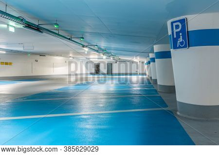 LEIMEN, GERMANY - SEPTEMBER 16th, 2020: Parking in a public parking garage