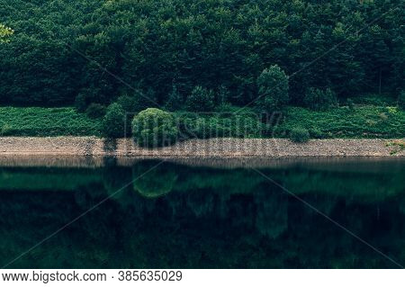 Picturesque View On The Hills Near Ladybower Reservoir, Peak District National Park, Derbyshire, Eng