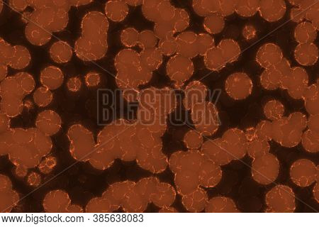 Beautiful Design Red A Lot Bio Unicellulars Cg Background Texture Illustration