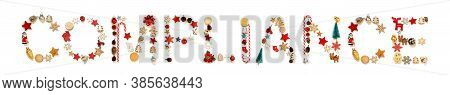 Colorful Christmas Decoration Letter Building Word Compliance