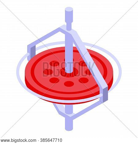 Airplane Gyroscope Icon. Isometric Of Airplane Gyroscope Vector Icon For Web Design Isolated On Whit