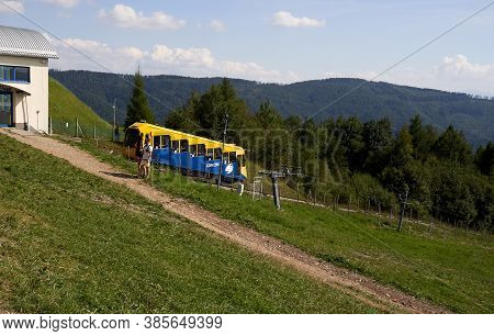 Zar Mountain, Beskid, Poland 20 August 2020 Car Of Zar Railway